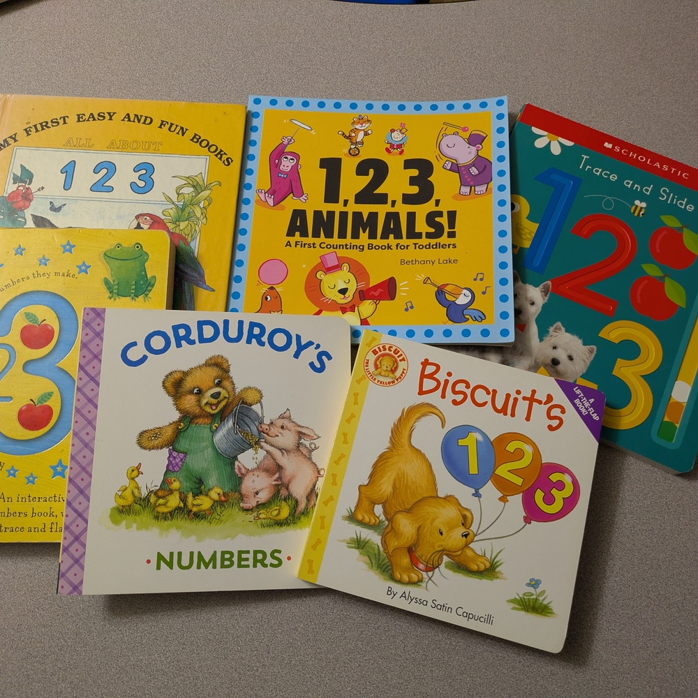 Counting Books Set for Preschool/Kids (Lot of 6 Books)